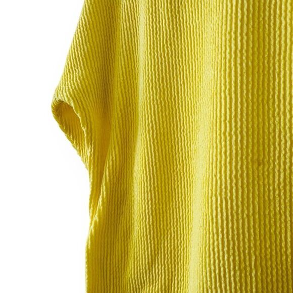 Maeve Anthropologie Cowl-Back Yellow Ribbed Pullover Sweater Top Size S - Picture 4 of 4